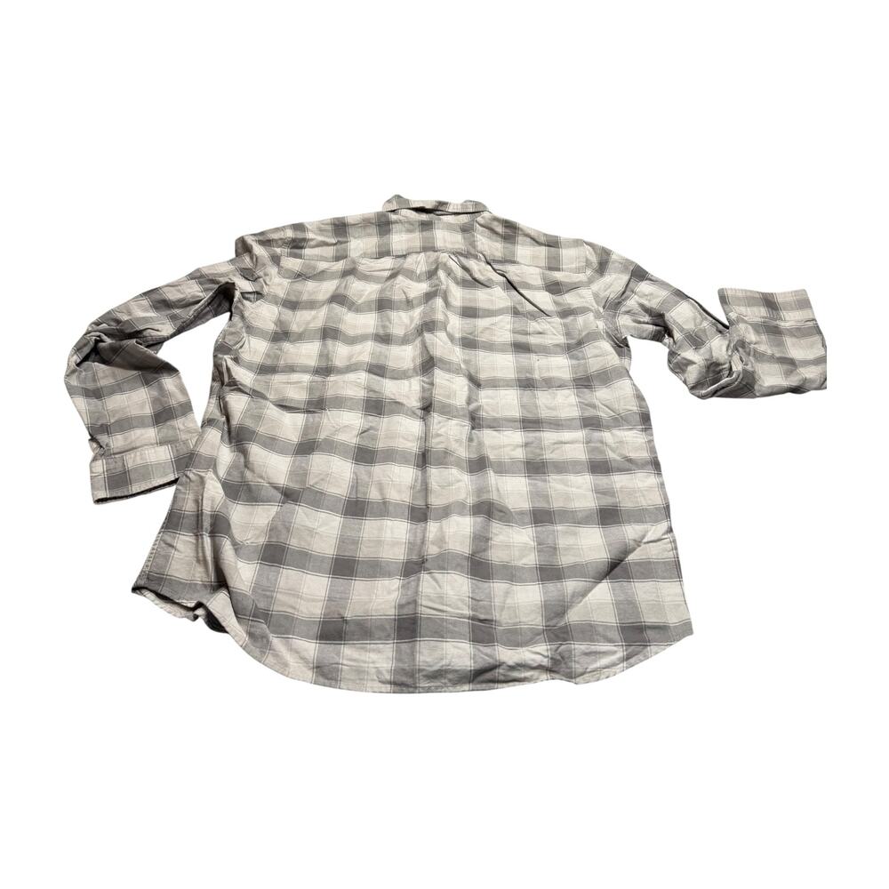 Gap Standard Mens XL Gray Plaid Button Down Long Sleeve Shirt - Picture 2 of 6